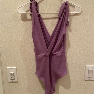 Reformation Purple bodysuit